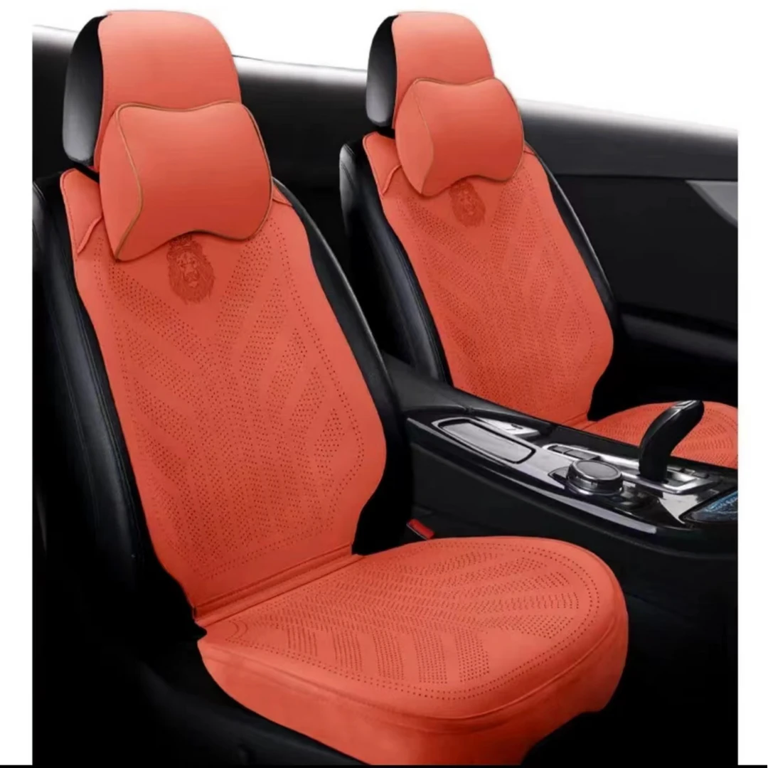 翻毛皮夏季麂皮汽车坐垫四季通用拉姆斯半包座垫小蛮腰透气马鞍垫