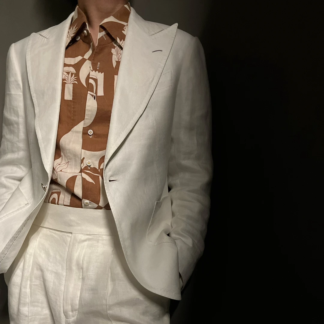 亚麻系列意式风格西服定制