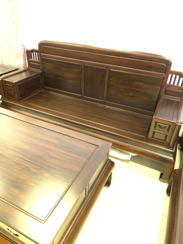 柬埔寨酸Z新中式沙发客厅组合六件套广东包运费特价优惠简约双人