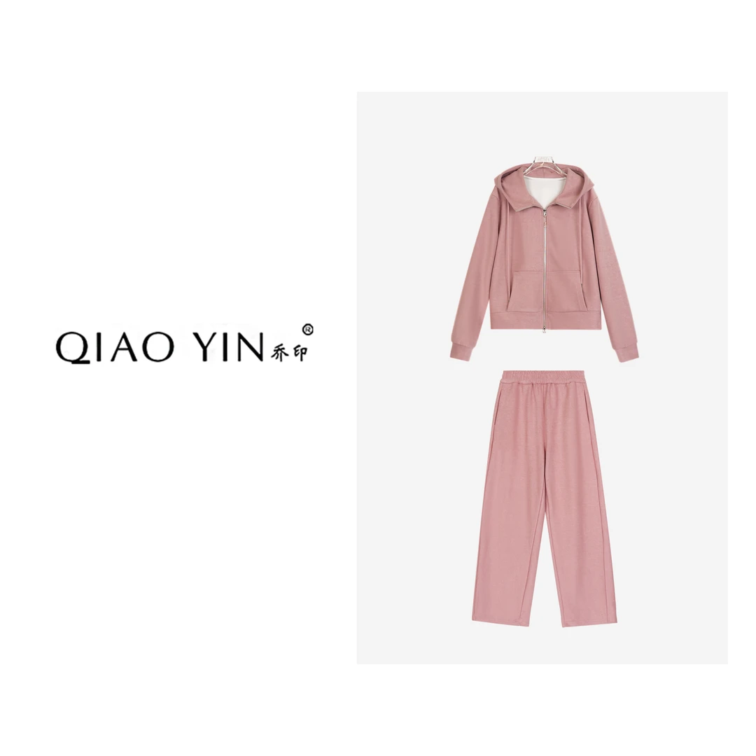 2024秋冬新款气质运动短款时尚休闲女士宽松女装套装QY25830
