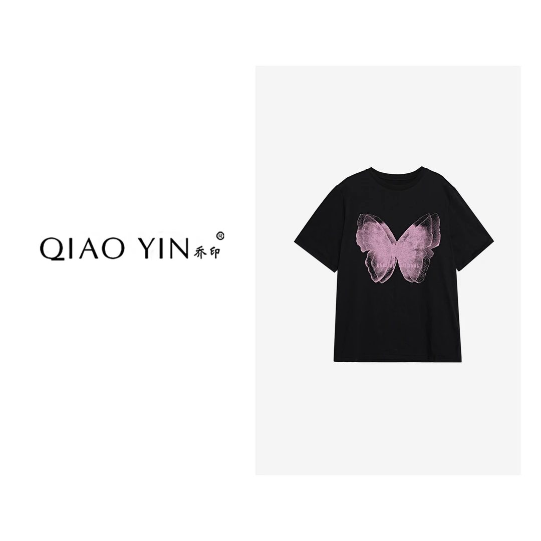 2024夏季新款时尚宽松印花潮流简约个性设计师女装T恤QY24626