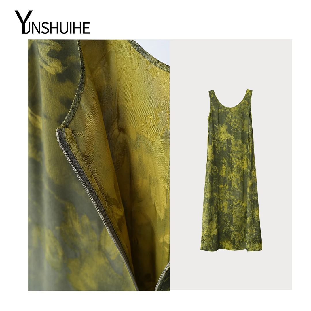 YUNSHUIHE/云水禾【绿野仙踪】仿扎染工艺A摆连衣裙-WS240574