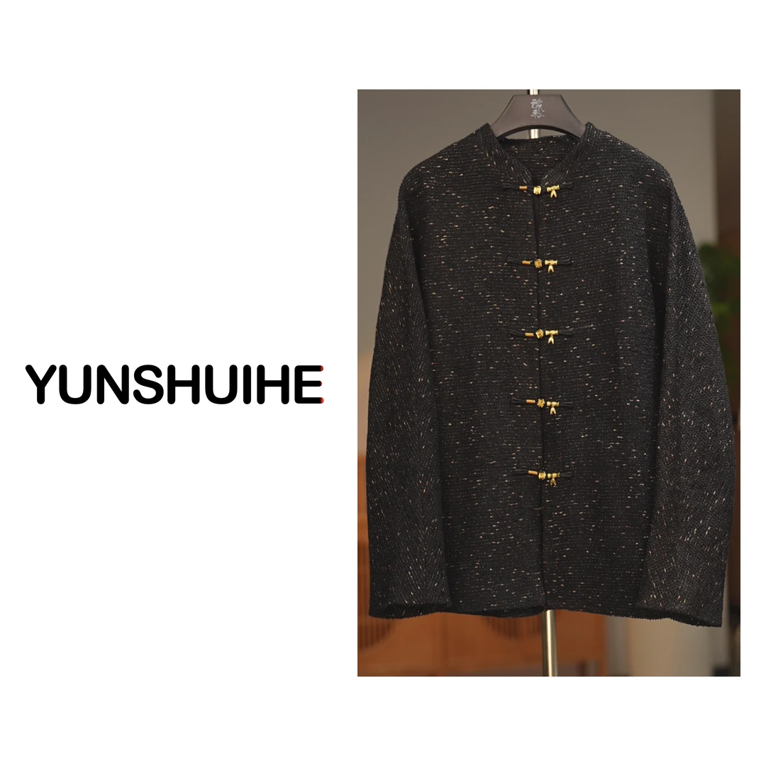 YUNSHUIHE/云水禾节节高升-设计师款时尚金丝线重磅外套YW230908