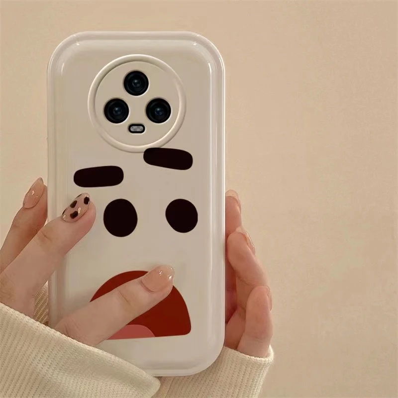 华为荣耀magic5气垫表情怪手机壳简约防摔ins小众magic5Pro软壳潮