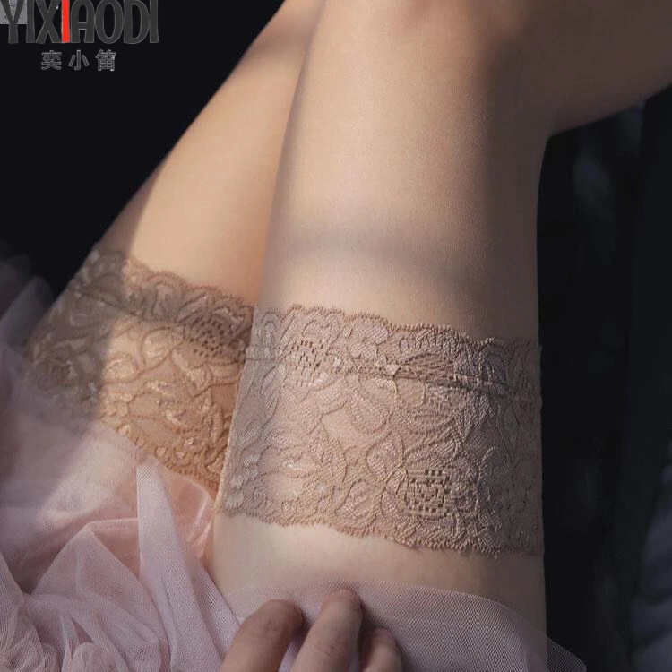 长筒夏季蕾丝女款黑色长筒丝袜性感睡衣高级感纯欲风搭配黑色袜