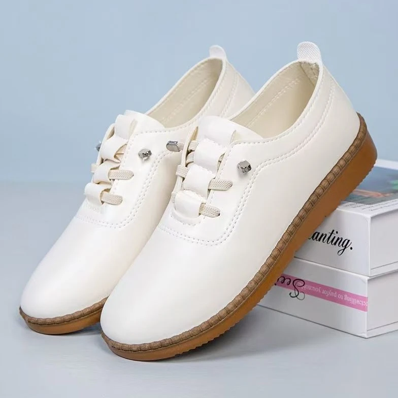 新款防滑休闲一脚蹬软底时尚豆豆鞋软面鞋超软单鞋妈妈鞋牛筋底