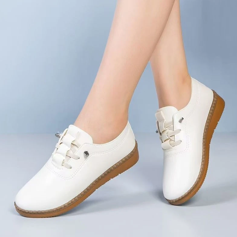 时尚牛筋底豆豆鞋超软一脚蹬软底防滑妈妈鞋软面鞋单鞋新款休闲