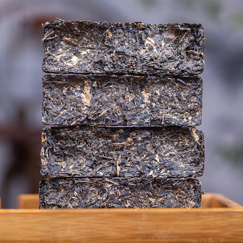 【买一送一】湖南安化黑茶2010年金花茯砖茶14年陈荷香茯茶1000g/片