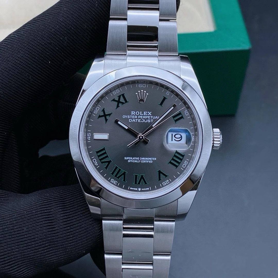 99新 Rolex/劳力士 日志126300绿萝/机械男表/表径41