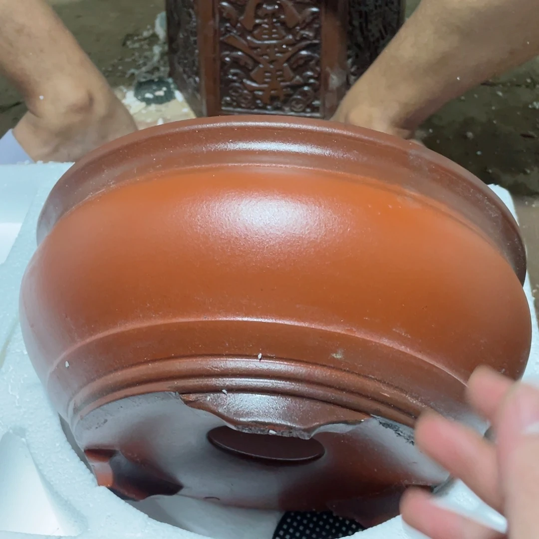 紫砂花盆口径25高11……