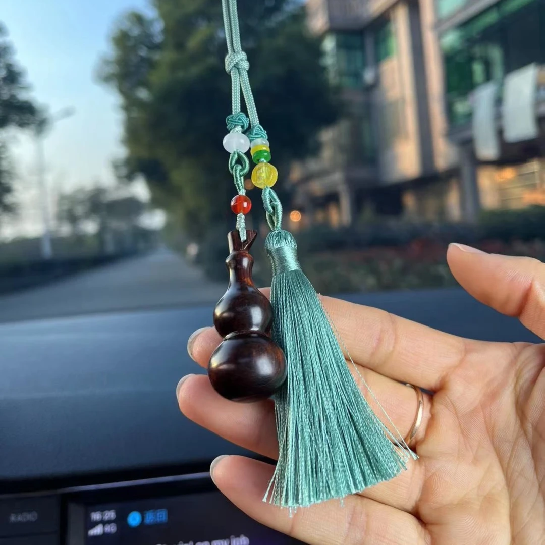 汽车挂件实木葫芦汽车挂件手工流苏葫芦挂饰挂件高端车挂车饰