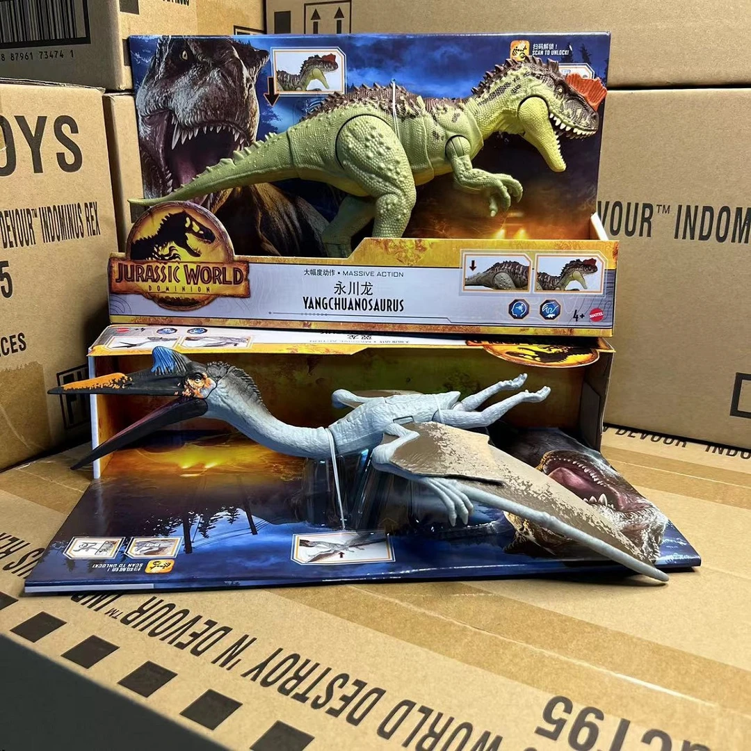 MATTEL/美泰侏罗纪永川龙/风神翼龙/葡萄园龙/暹罗龙撕咬恐龙玩具