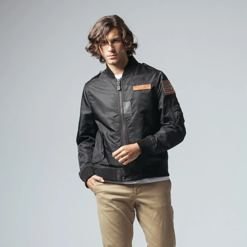D98022 美式休闲复古飞行夹克男士户外春秋防风防泼水棒球领外套