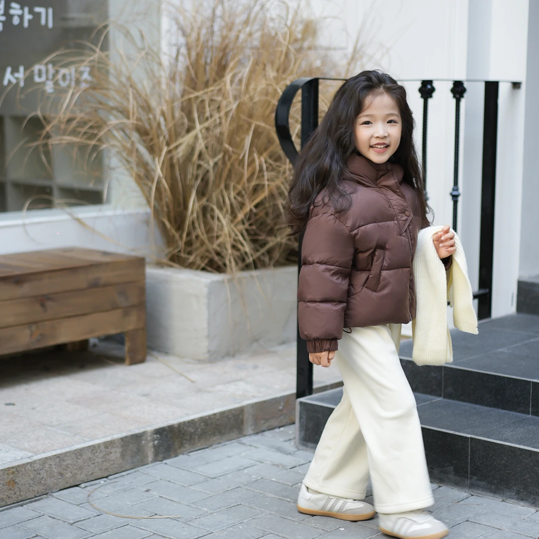 2024款新国标90白鸭绒三防短款加厚羽绒服儿童保暖连帽羽绒服外套