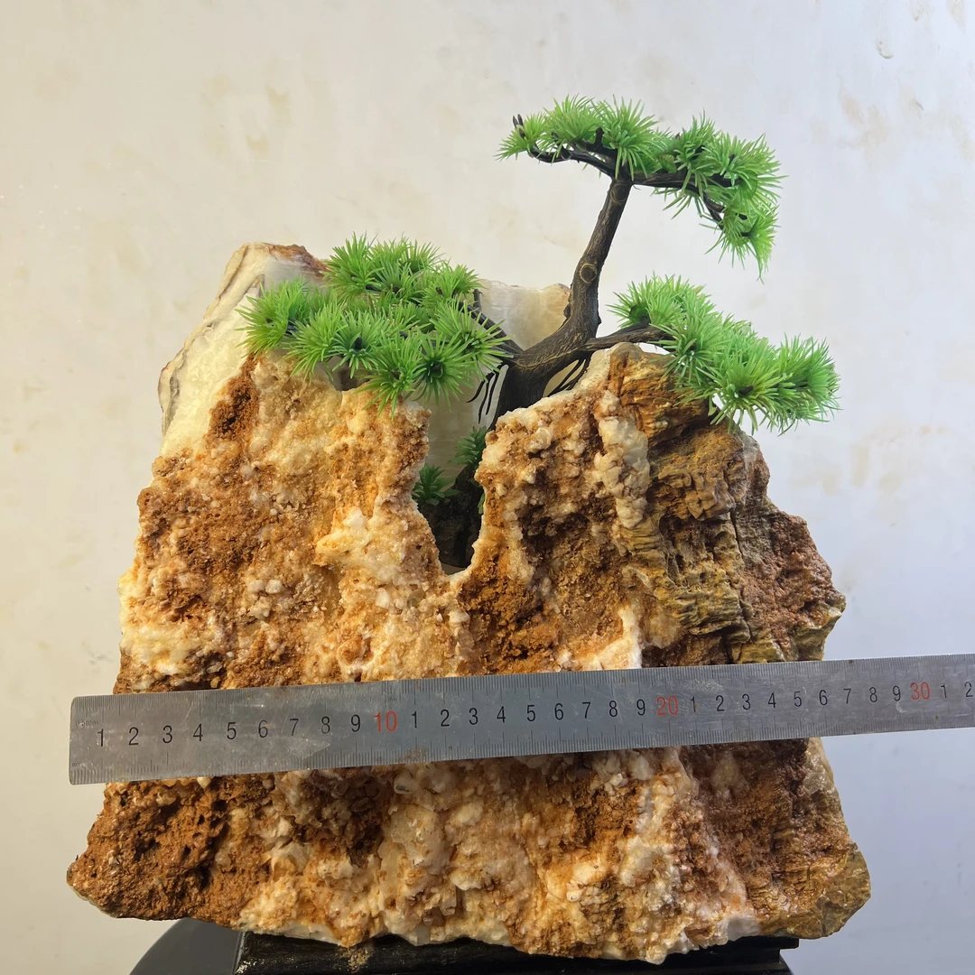 灵璧石花盆原石原景花盆，来自大自然的鬼斧神工