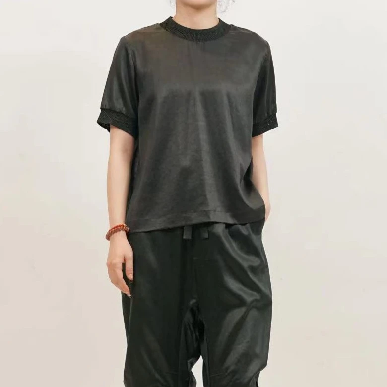 德玺见萩 重磅圆领短T恤 YQY193S206