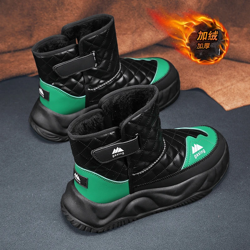 回力瑞雪地靴男冬季加绒保暖皮毛一体东北棉鞋防水防滑面包棉靴子