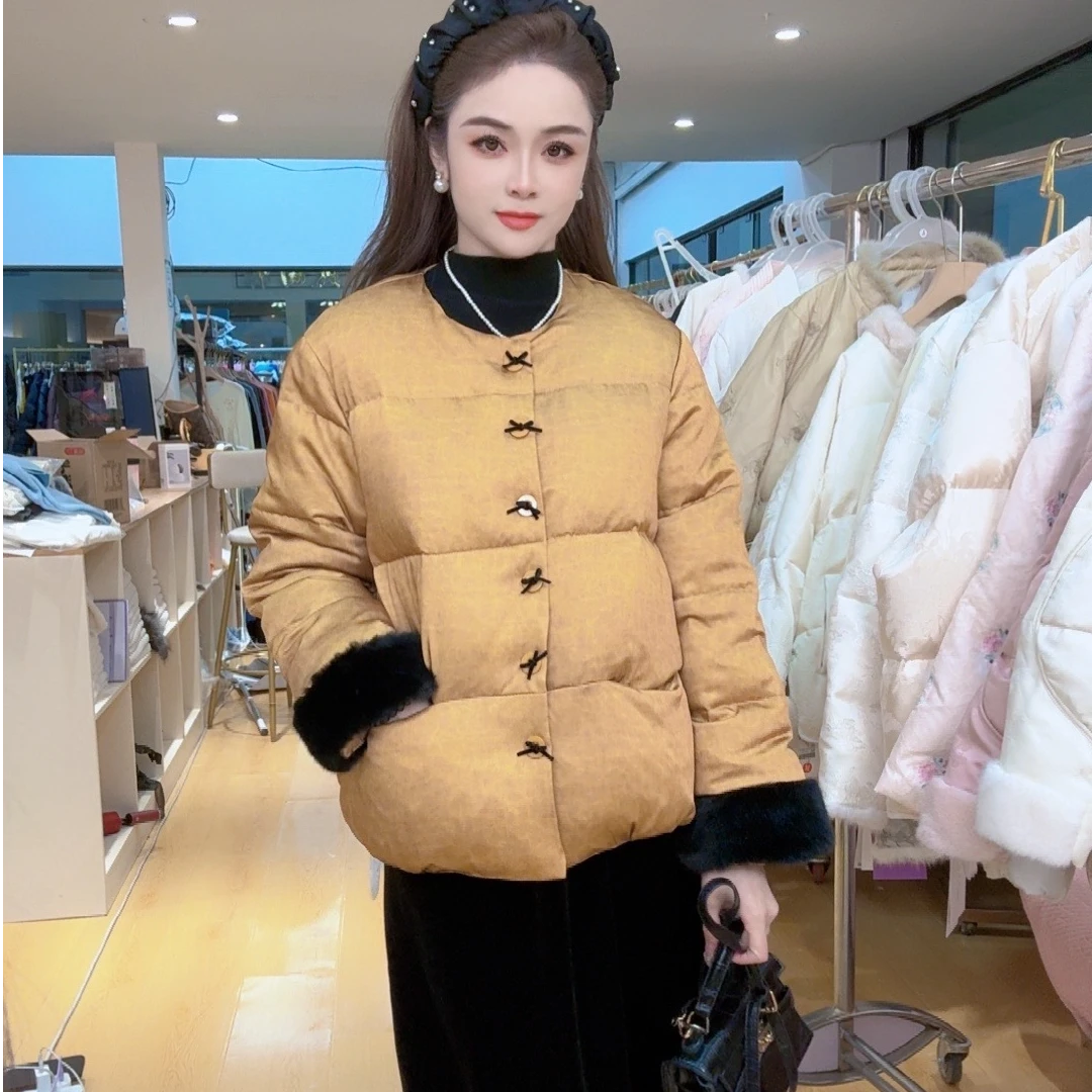 糖糖-2024冬季新款新中式短款时尚百搭秋冬冬款保暖外套 9990