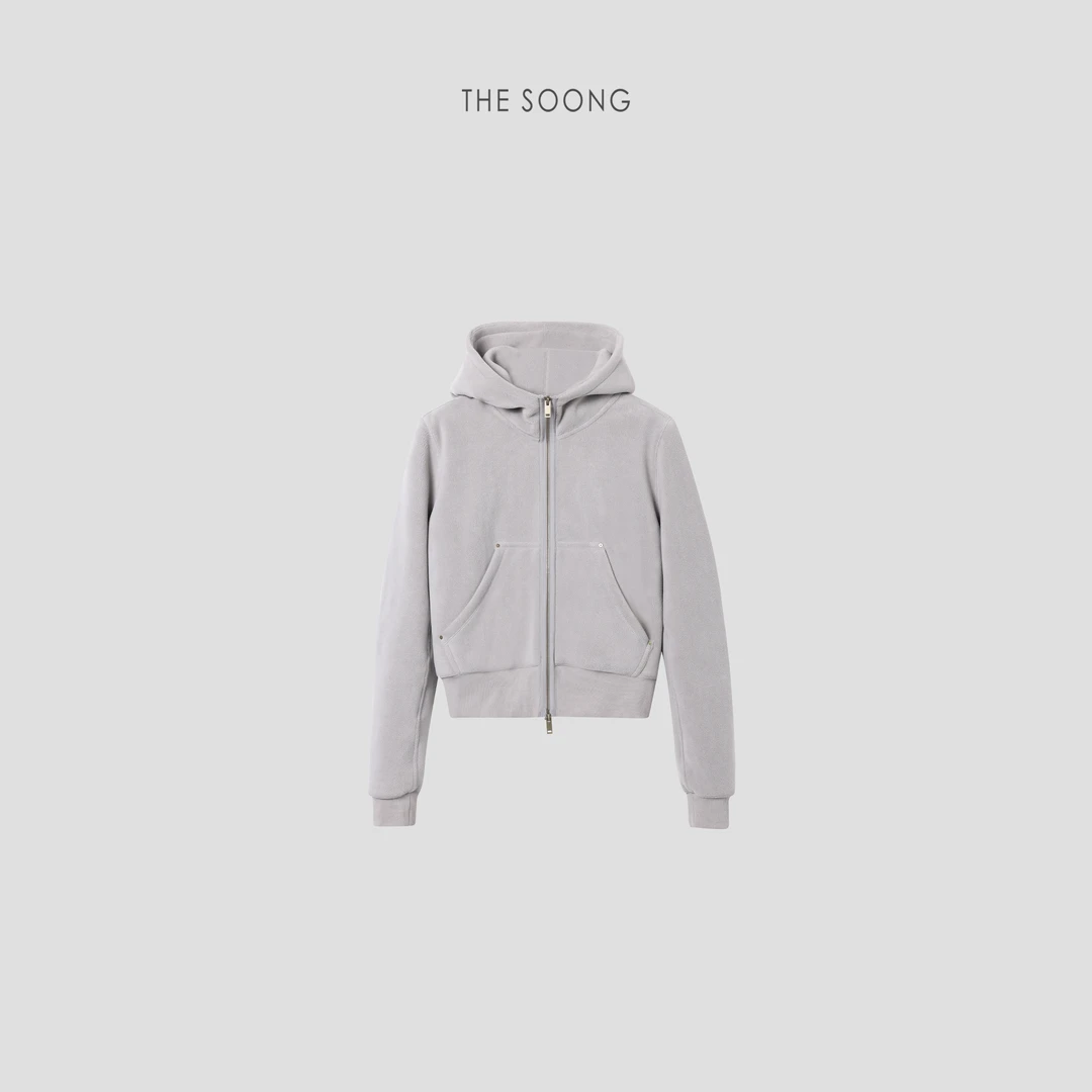 THESOONG |卫衣外套“日系侘寂风”摇粒绒卫衣HBWT8031渐变丁达尔风