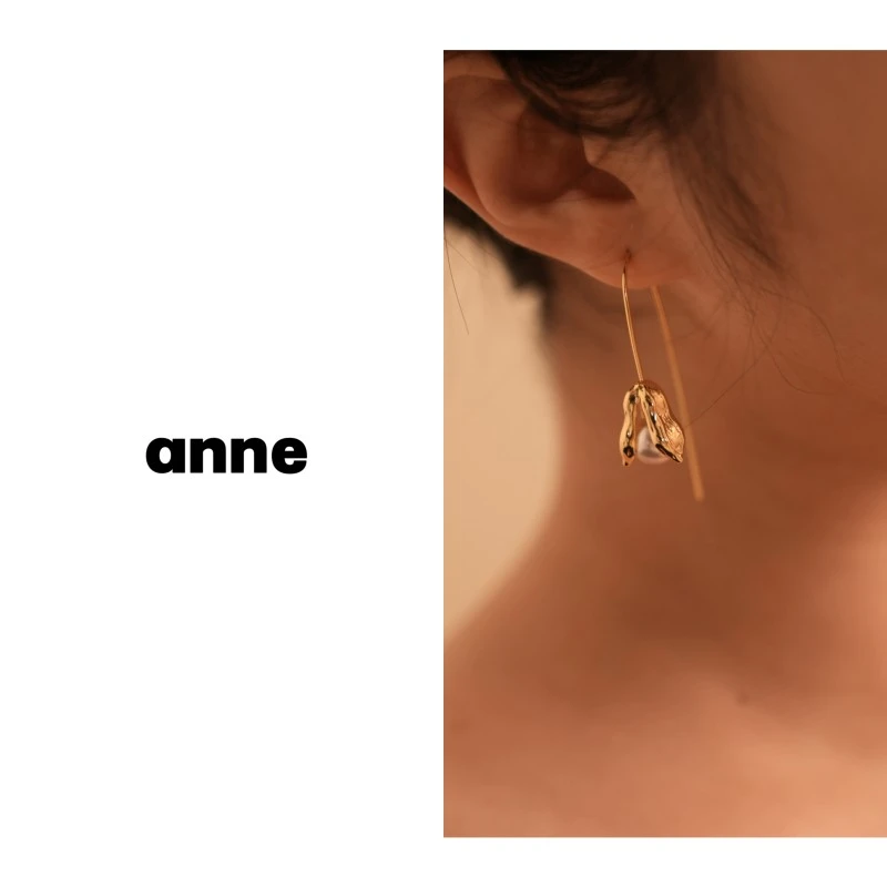 铜合金耳饰 【郁金香】轻奢时尚郁金香耳环个性别致设计感耳饰女