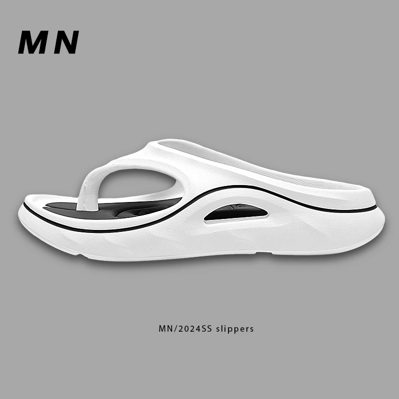 MN/2024SS 夏季新款踩屎感拖鞋男厚底休闲耐磨防滑户外沙滩人字拖