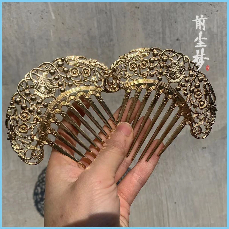 两只装前尘梦汉服配饰新款华丽唐风花鸟大发梳