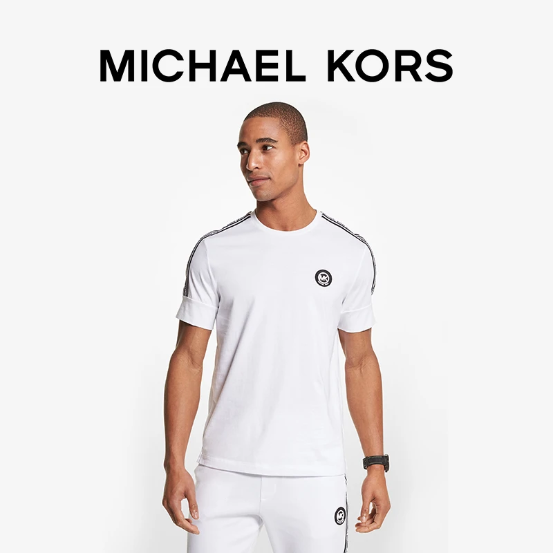 MICHAEL KORS 男士棉质印花边饰 T 恤短袖