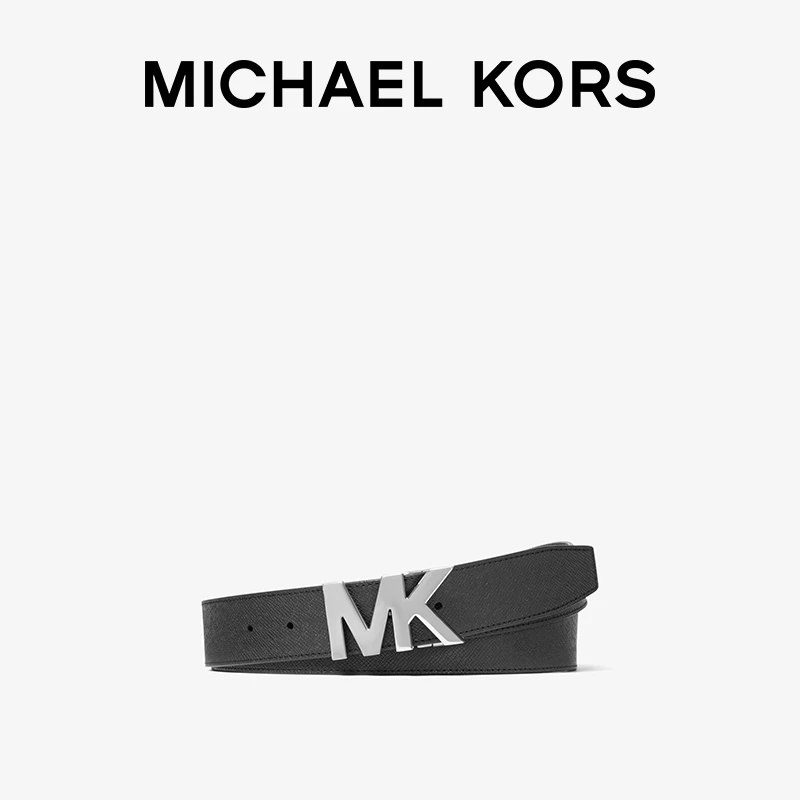 MICHAEL KORS MK 男士老花礼盒套装双锁扣皮带腰带