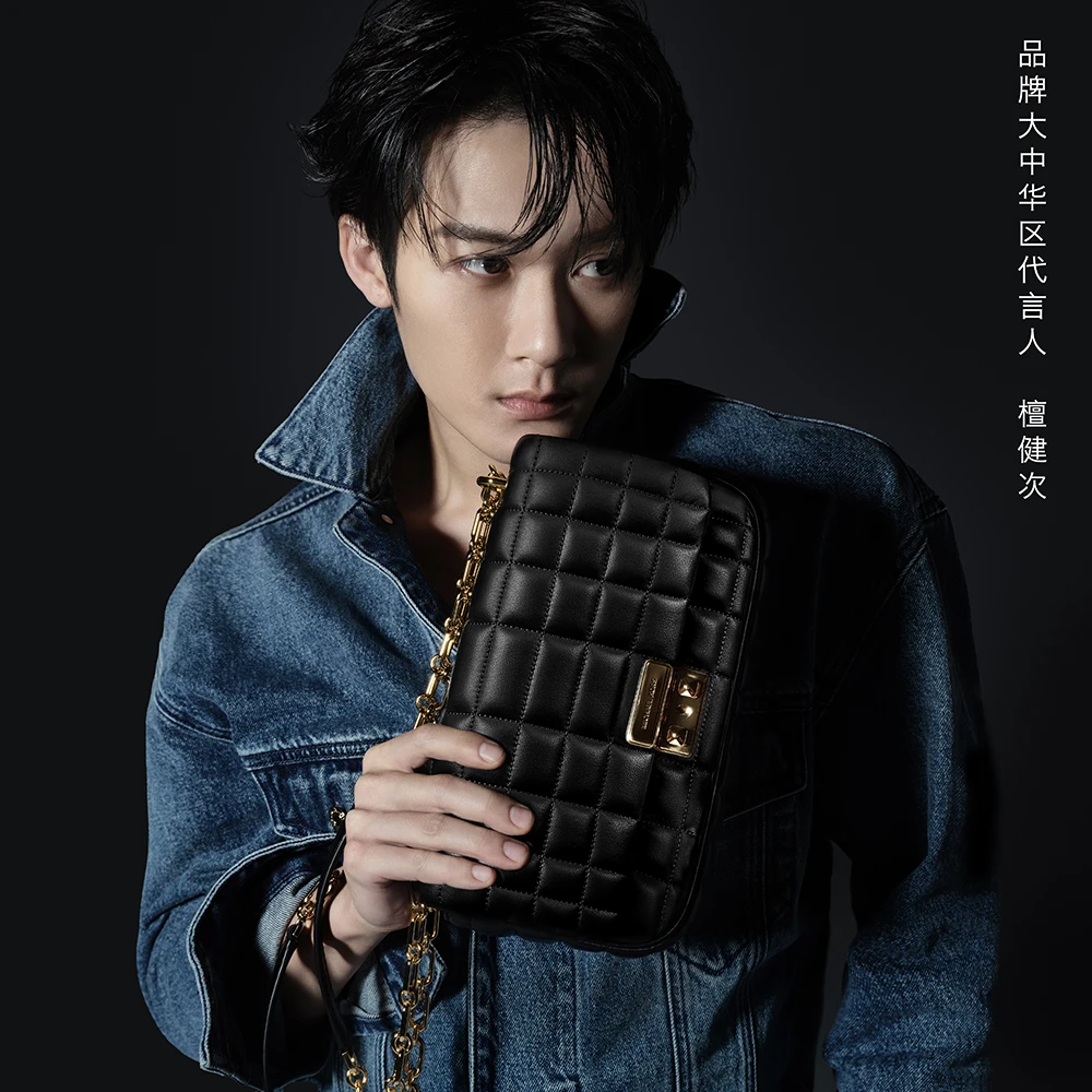MICHAEL KORS Tribeca 大号羊皮革绗缝单肩包