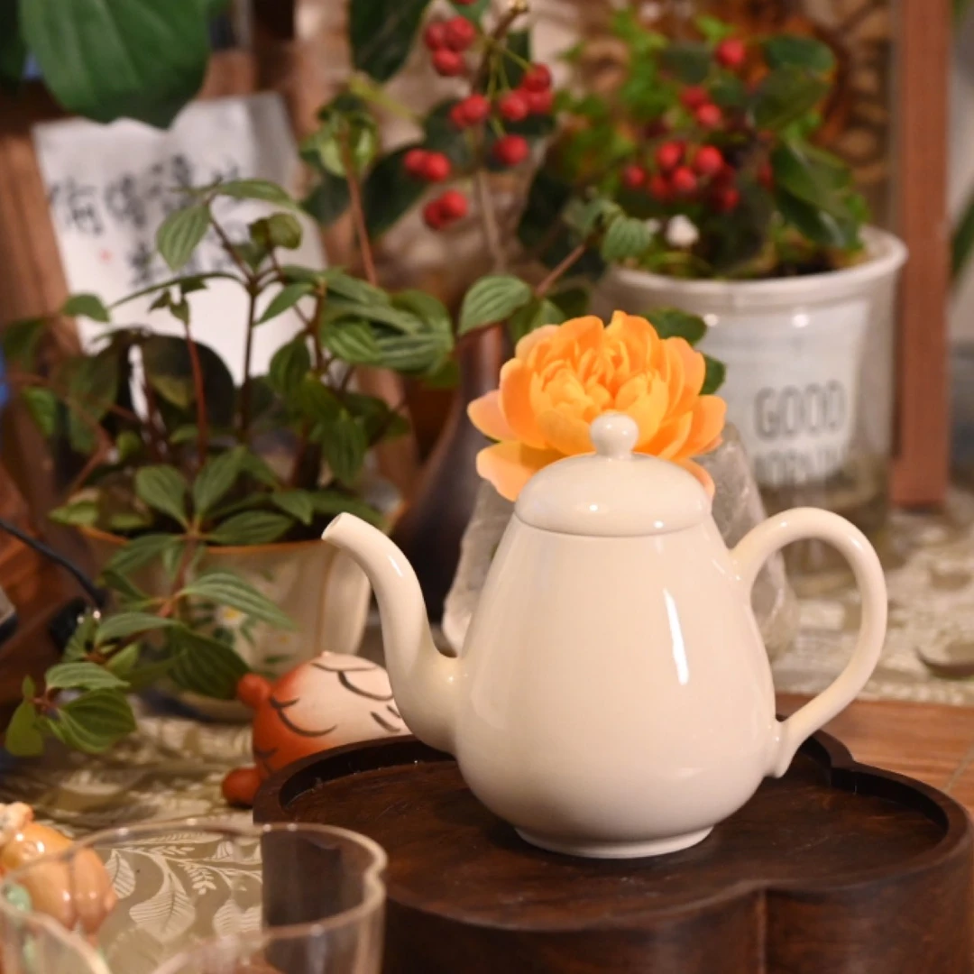 若木花手工壶大茶壶250cc小清新文人器陶瓷茶壶茶具茶道配件