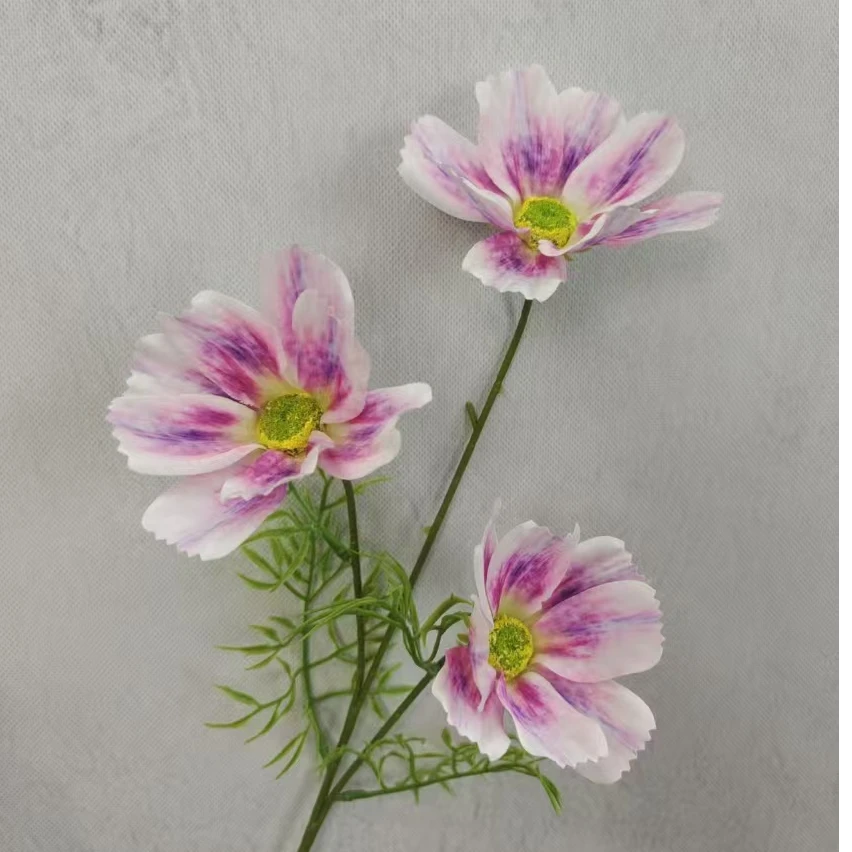 仿真三头格桑花家居饰品客厅飘窗餐厅电视柜摆放