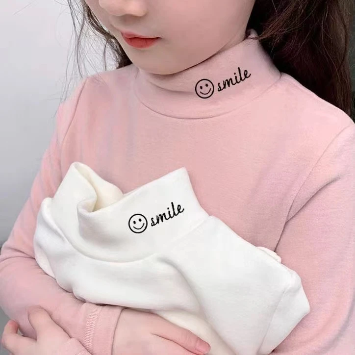 德绒男童女童打底衫秋冬装2025新款半高领儿童装宝宝长袖上衣T恤