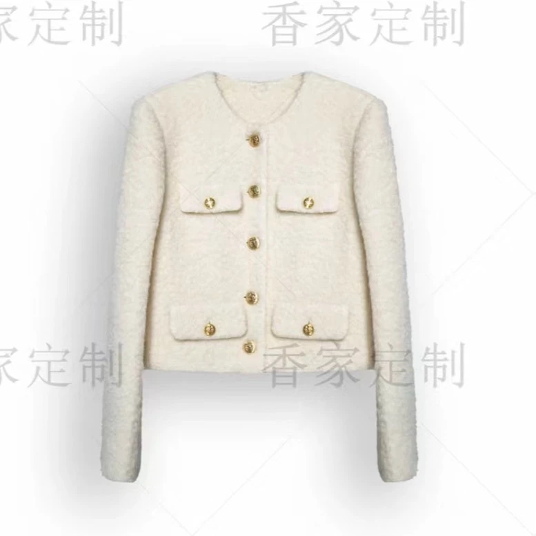 【精灵女王】（鹅绒服）23冬季鹅绒款时尚名媛气质百搭小香风短外套女