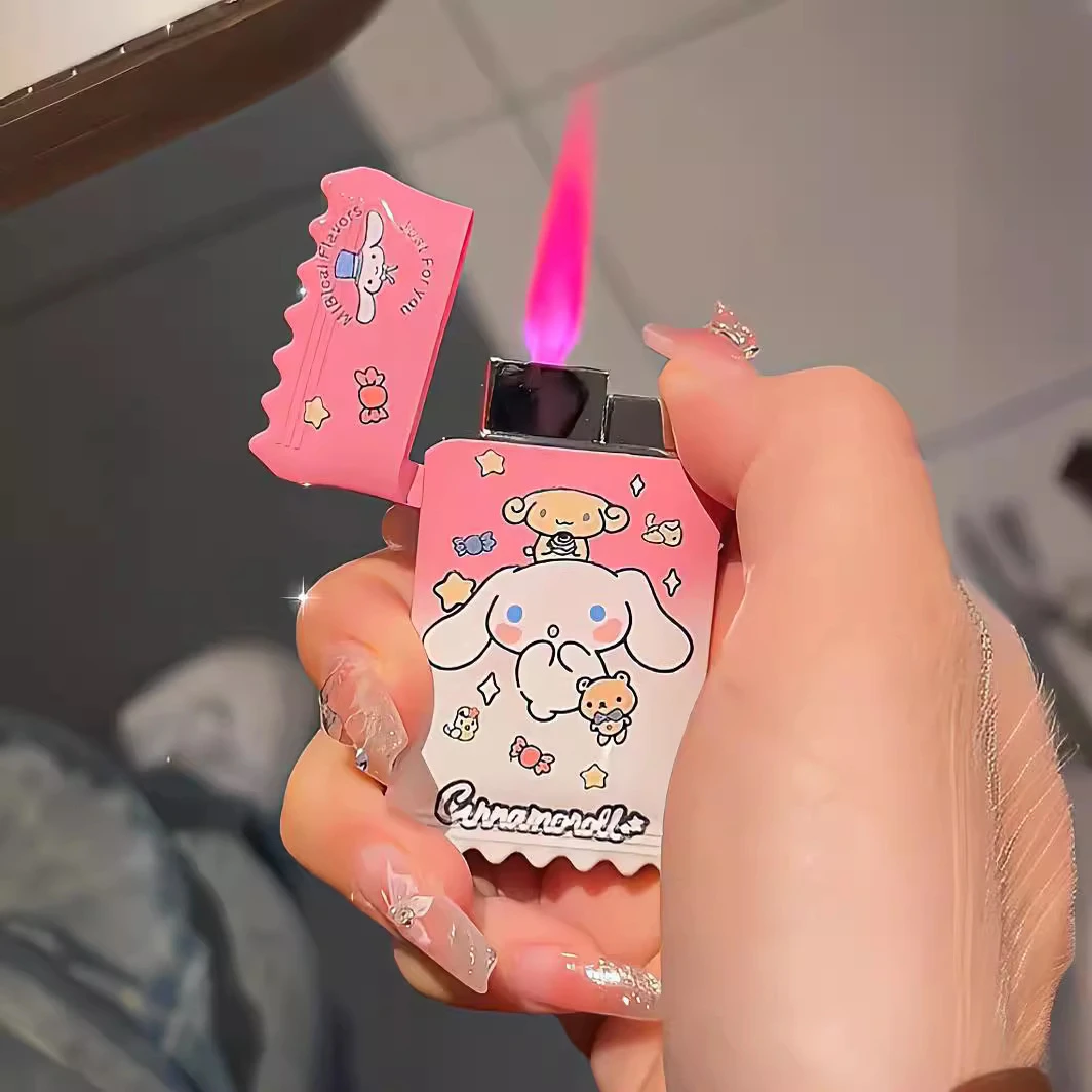 【网红同款】粉色火焰奶糖创意打火机防风高颜值打火机玉桂狗送闺蜜
