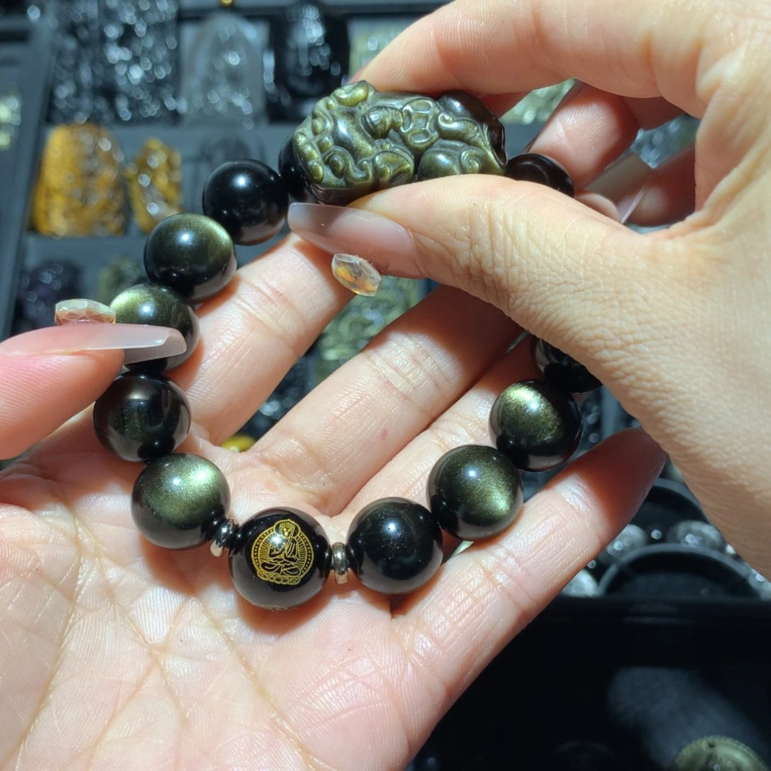 黑曜岩手链未镶嵌迎**?