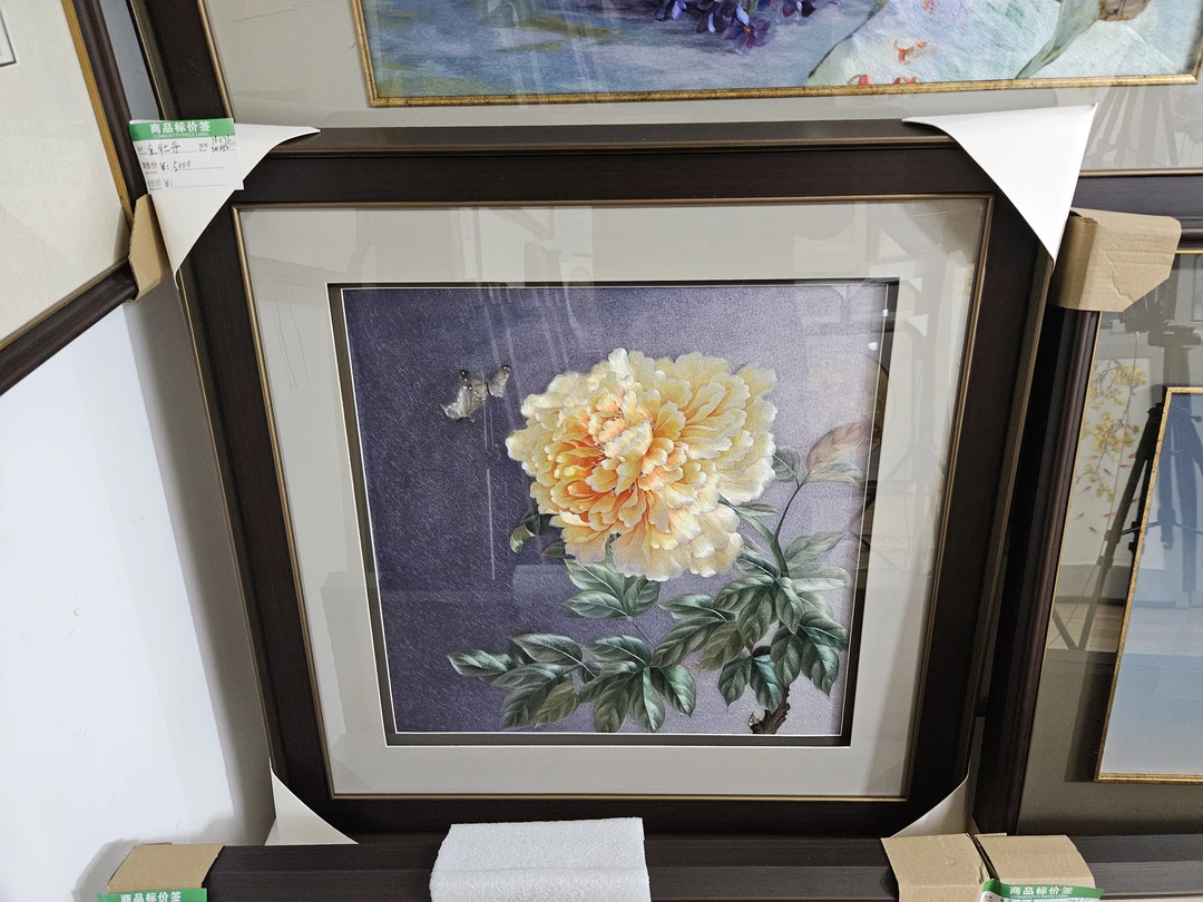 纯手工精品 金牡丹 客餐厅 卧室挂画