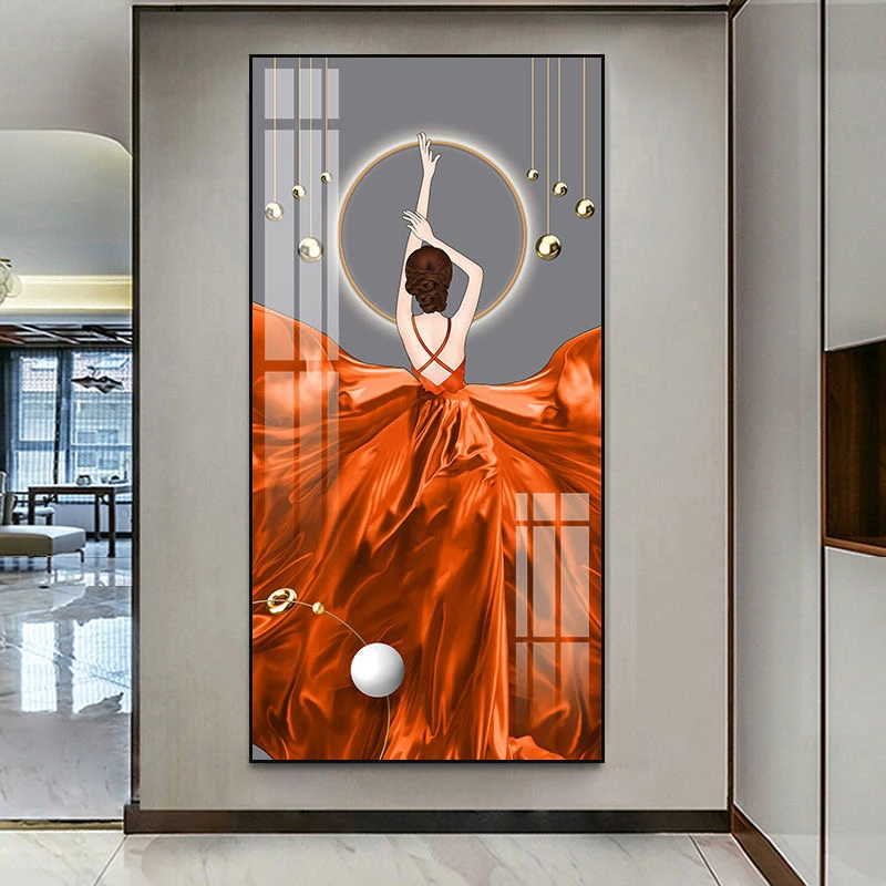 【科画-玄关画】现代简约轻奢美女玄关装饰画简约玄关装饰画