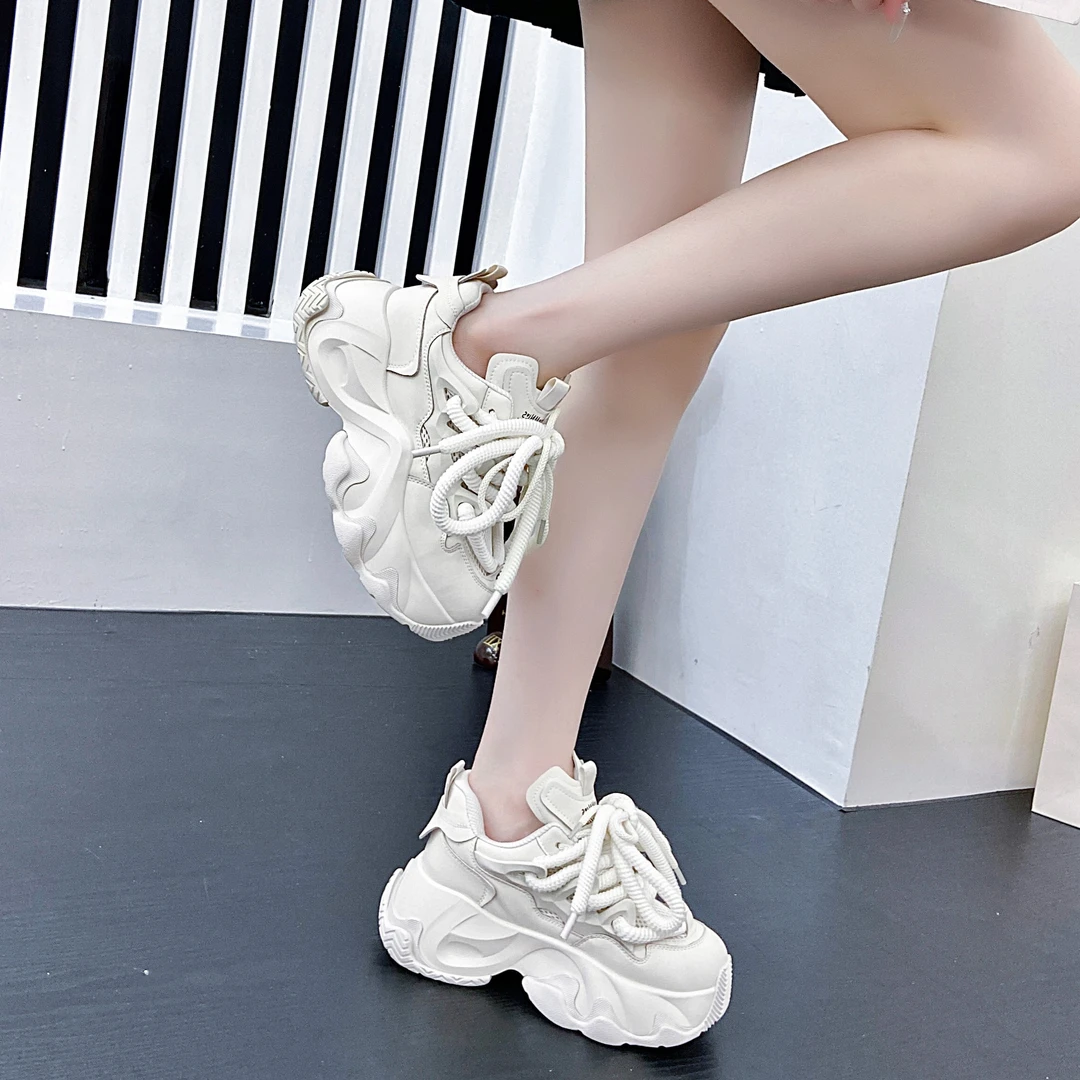 【现货】增高 6cm 2024春夏新款厚底时髦好物休闲运动百搭女鞋332-5
