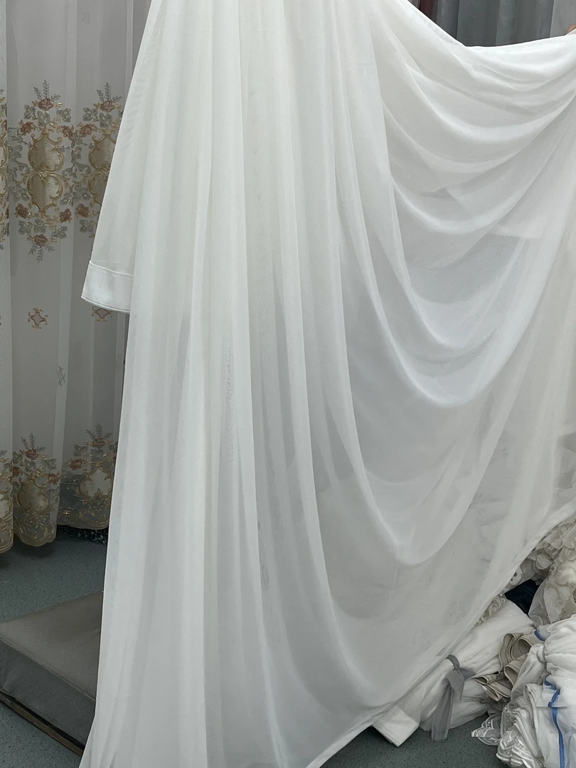 0347纯白革绒成品纱（挂钩单拍）