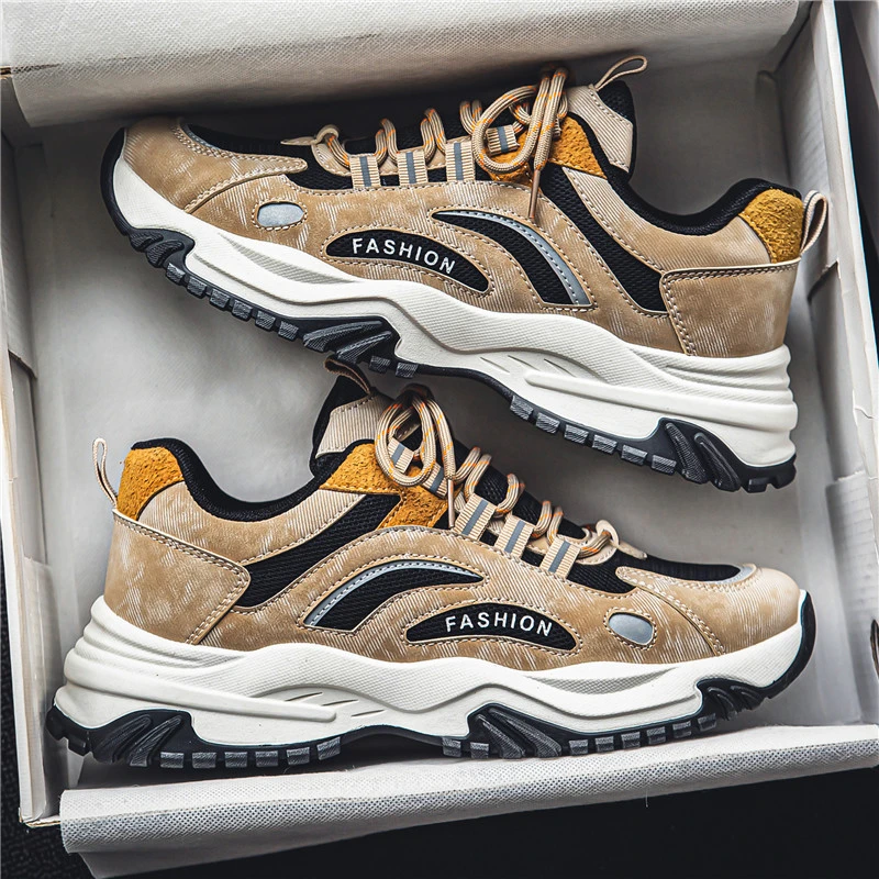 鸿星尔克男鞋秋季2023新款厚底老爹鞋男款百搭青少年爆款男士休闲