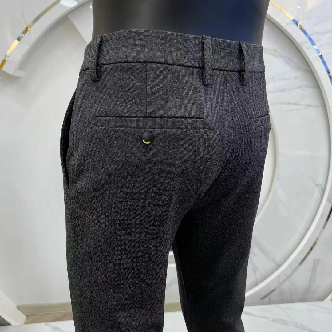 领硕秋冬爆款X782梭织高定显高显瘦直筒男士长裤
