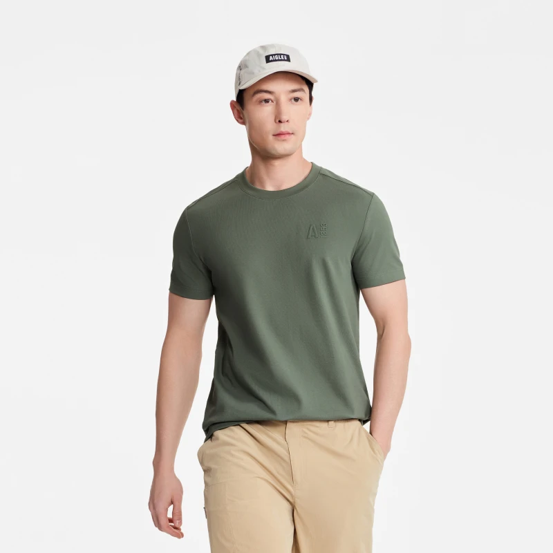 【春夏圆领短袖】AIGLE艾高春夏户外圆领速干排汗凉爽短袖T恤男士