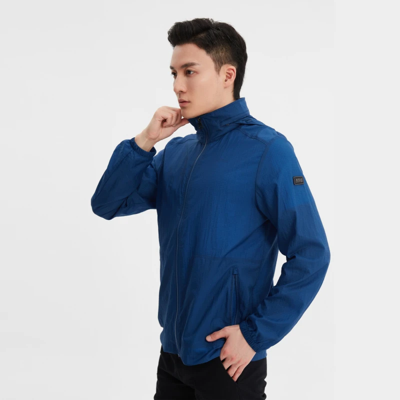 【小水】AIGLE艾高男士WR防泼水易打包超轻夹克户外皮肤衣外套Q793