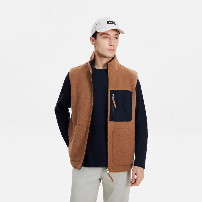 【保价双11】AIGLE艾高户外舒适保暖两面穿可T-KIT抓绒马甲男士BA29