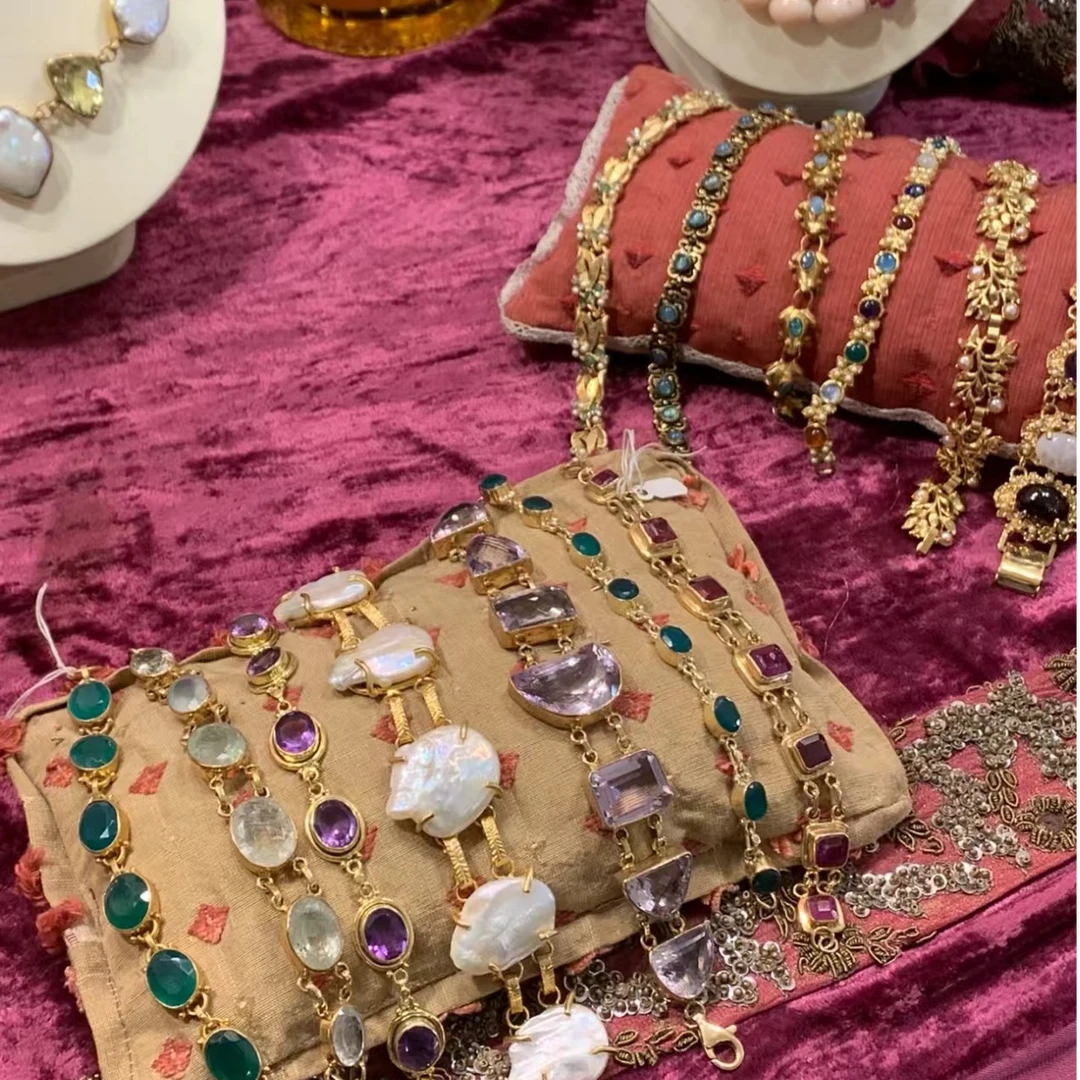 铁合金大理石耳饰 耳环轻奢时尚复古彩色法式手工气质百搭重工