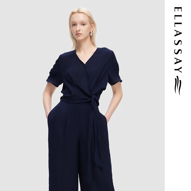 ELLASSAY歌力思夏季新款时尚通勤修身百搭衬衫女EWD352C03300