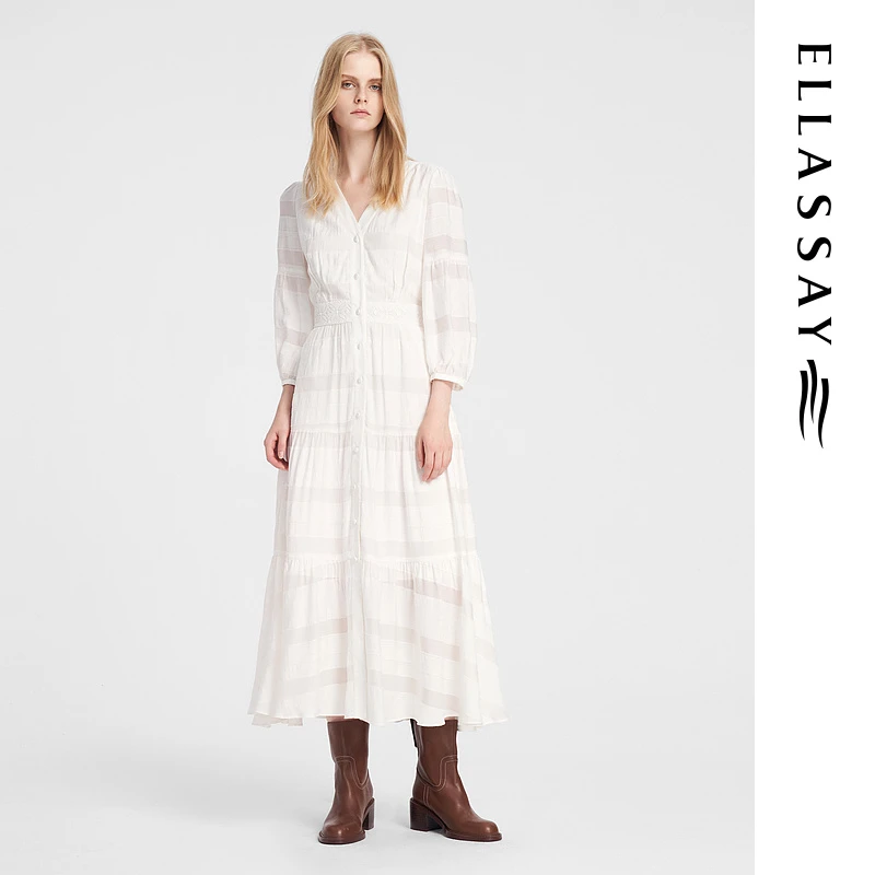 【留洋千金】ELLASSAY歌力思新款法式女装白色EWB351Y02000