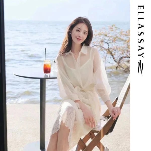 【水雾纱】董璇同款歌力思新款尤莱特白色花朵连衣裙EWE351Y01800
