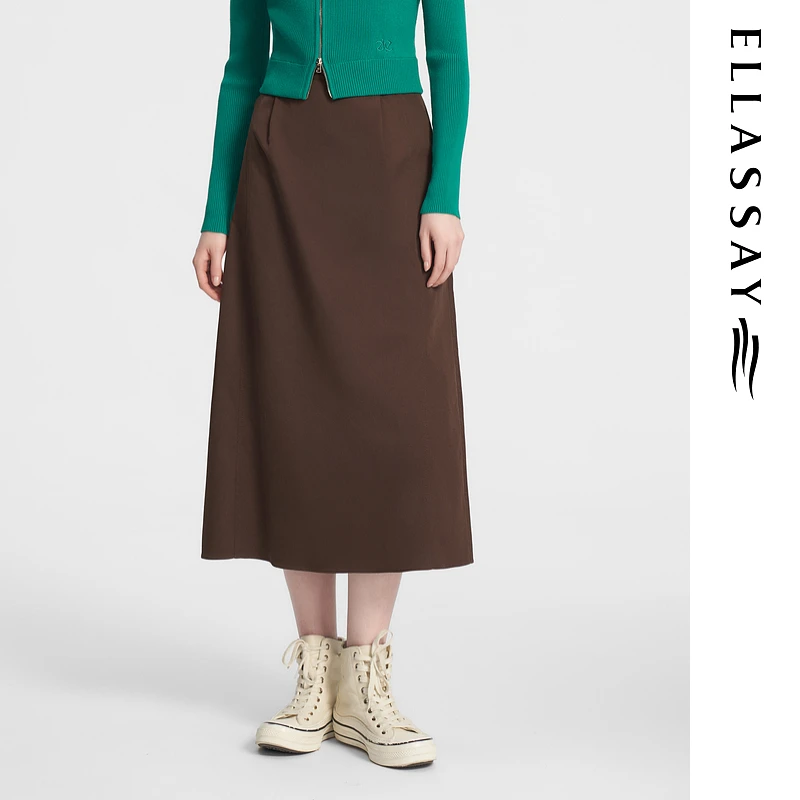 歌力思2024秋季新款雅丹风自在随性工装半身裙女EWW353Q00900