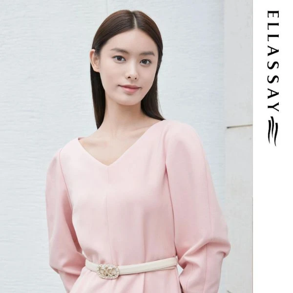 【凯特王妃裙】歌力思新款粉色温柔连衣裙女EWF351Y00100